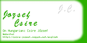 jozsef csire business card